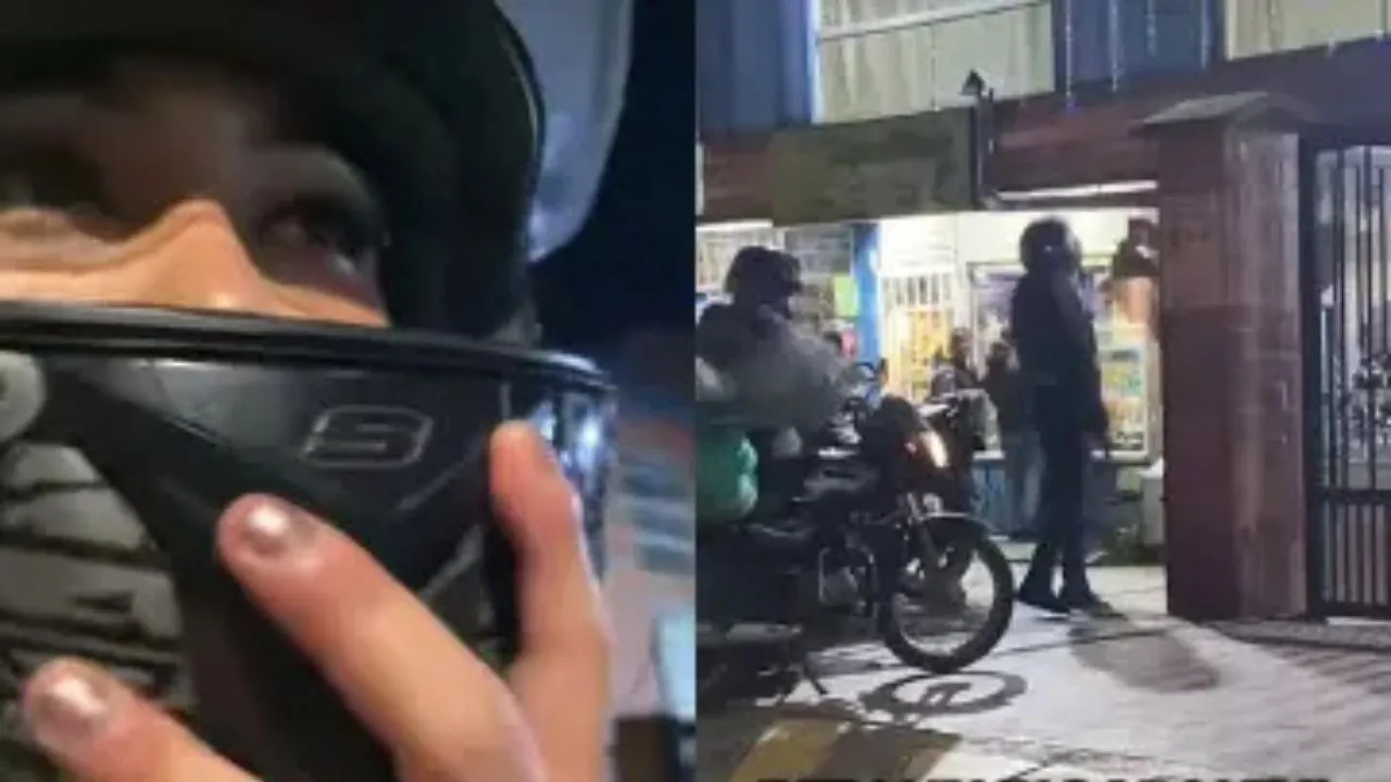 Hombre descubre a su esposa con otro mientras realizaba un servicio en moto