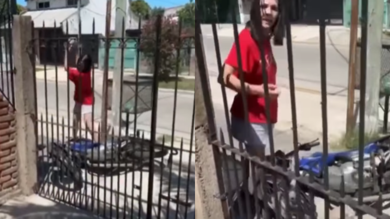 VIDEO: Mujer destruye la moto de su novio tras descubrir que la engañó