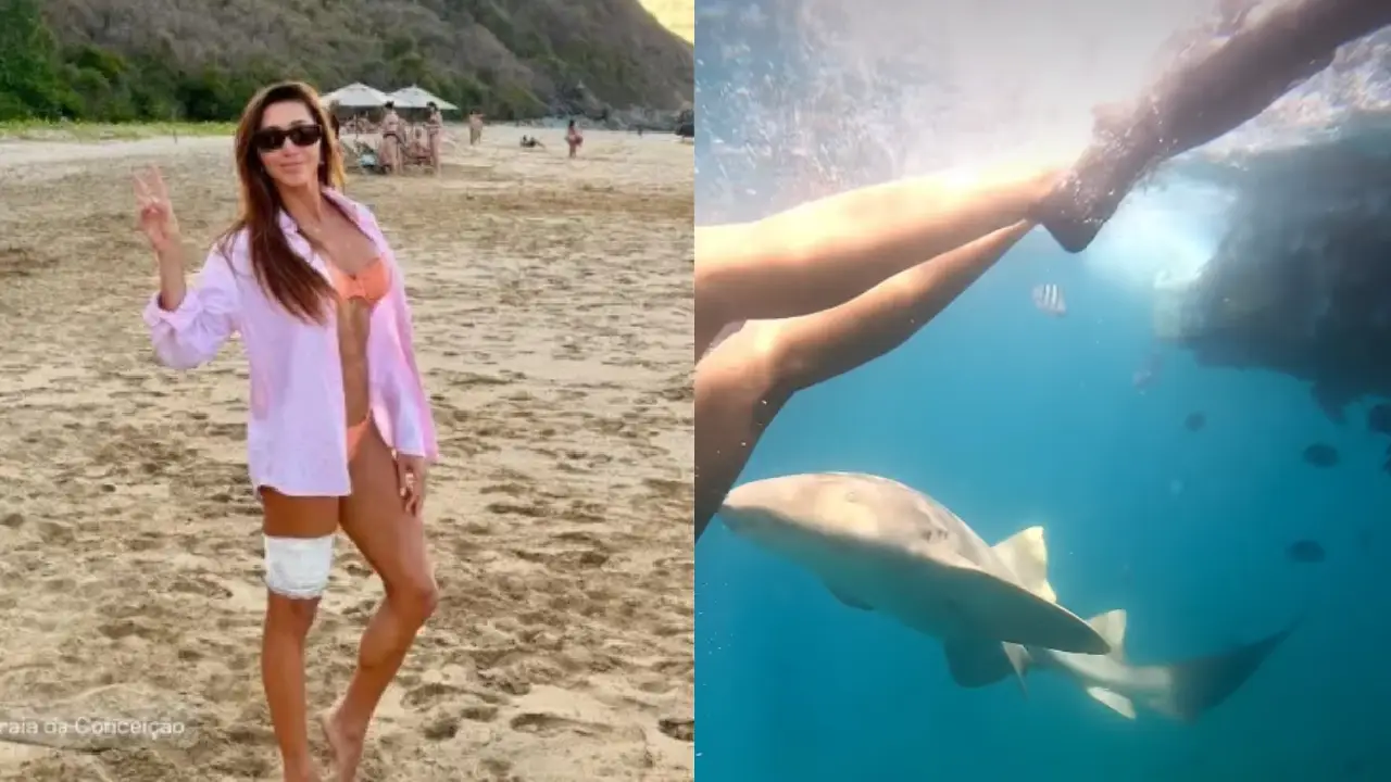 VIDEO SENSIBLE: Mujer es mordida por tiburón en una playa