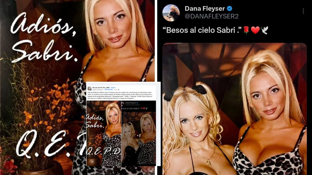 Usurio descubrio que Sabrina Pettinato habría muerto hace años, por mensajes de despedida de algunas amigas de la actriz.